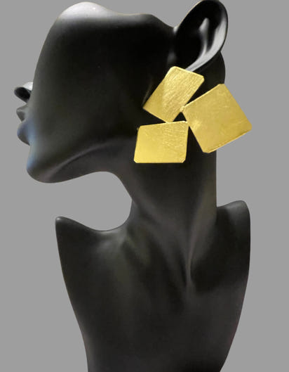 Tri Square Earrings
